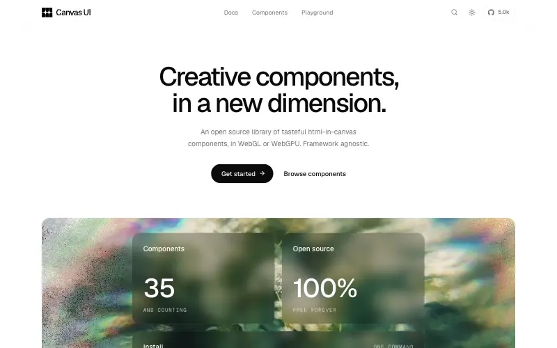 Canvas UI 首页截图