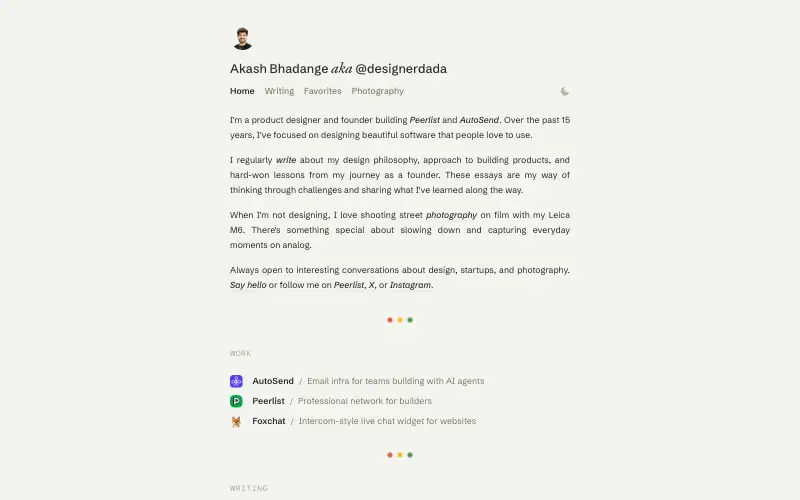Designerdada 首页截图