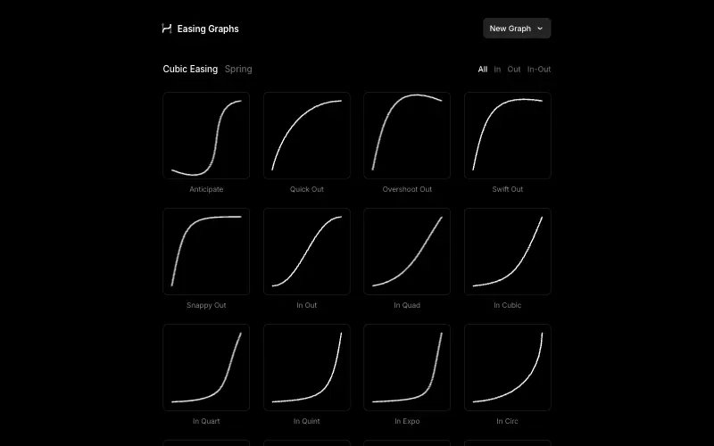easing.dev 首页截图