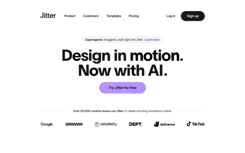 Jitter 首页截图