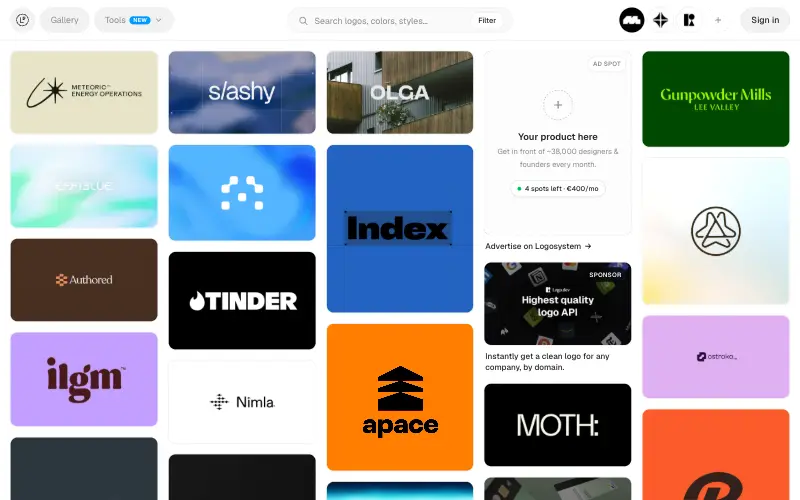 Logosystem 首页截图