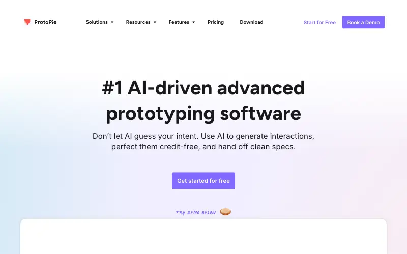 ProtoPie 首页截图